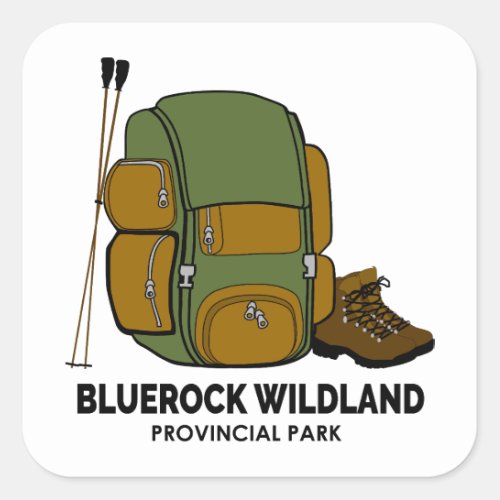 Bluerock Wildland Provincial Park Backpack Square Sticker