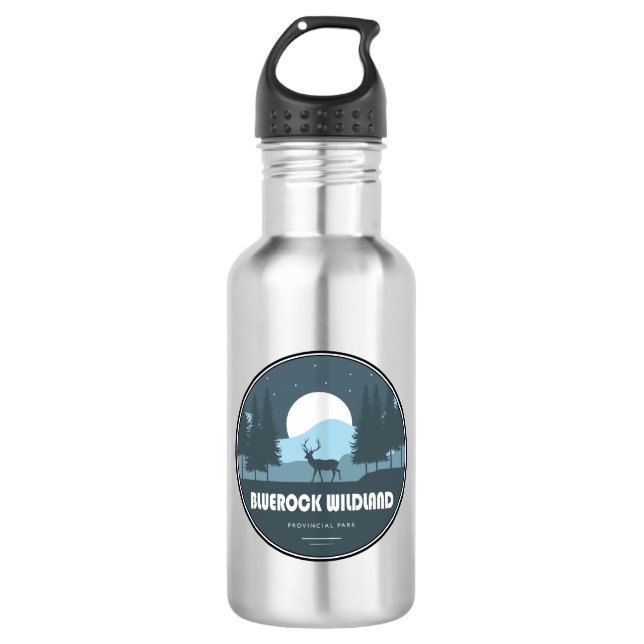 Bluerock Wildland Provincial Park Deer Stainless Steel Water Bottle (Front)