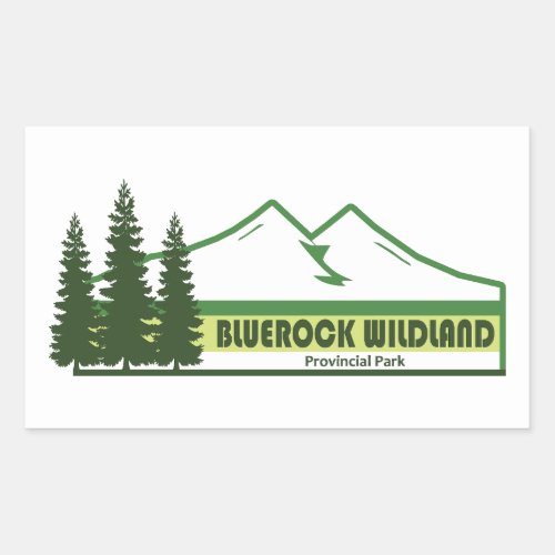Bluerock Wildland Provincial Park Green Stripes Rectangular Sticker