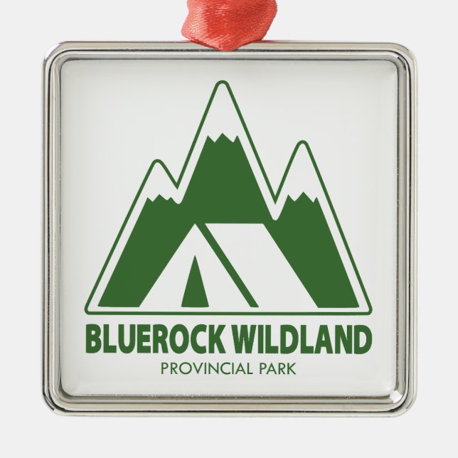 Bluerock Wildland Provincial Park Mountain Camping Metal Ornament (Front)