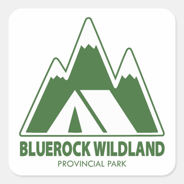Bluerock Wildland Provincial Park Mountain Camping Square Sticker (Front)
