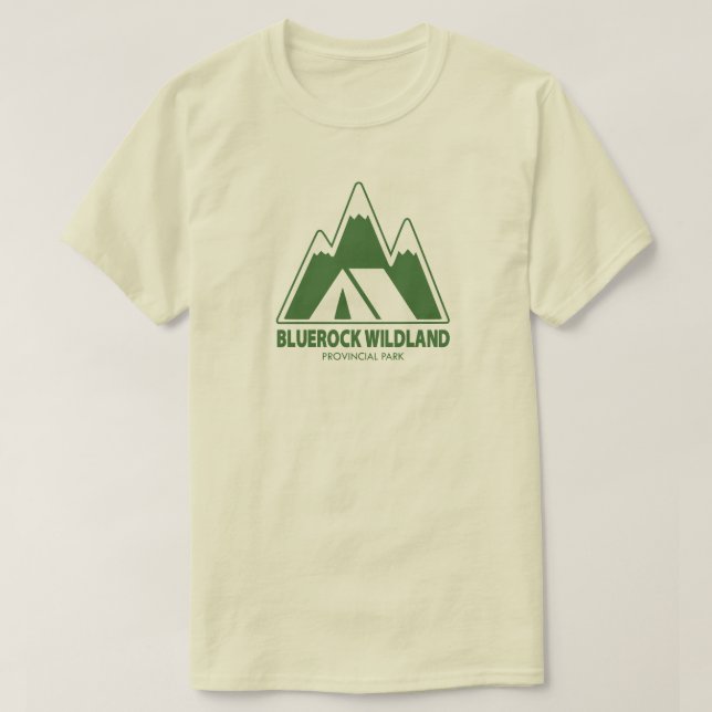 Bluerock Wildland Provincial Park Mountain Camping T-Shirt (Design Front)