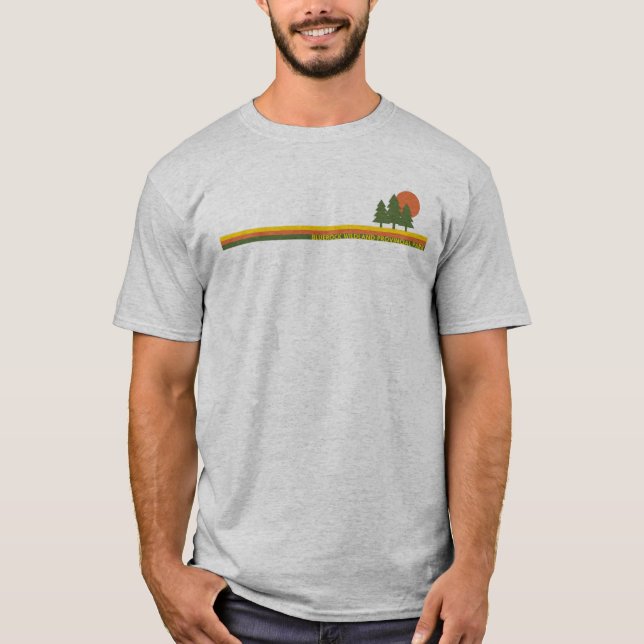 Bluerock Wildland Provincial Park Pine Trees Sun T-Shirt (Front)