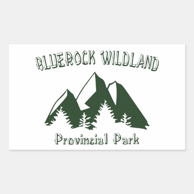 Bluerock Wildland Provincial Park Rectangular Sticker (Front)