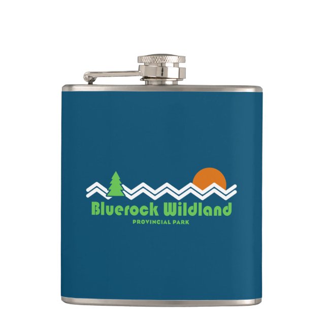 Bluerock Wildland Provincial Park Retro Flask (Front)