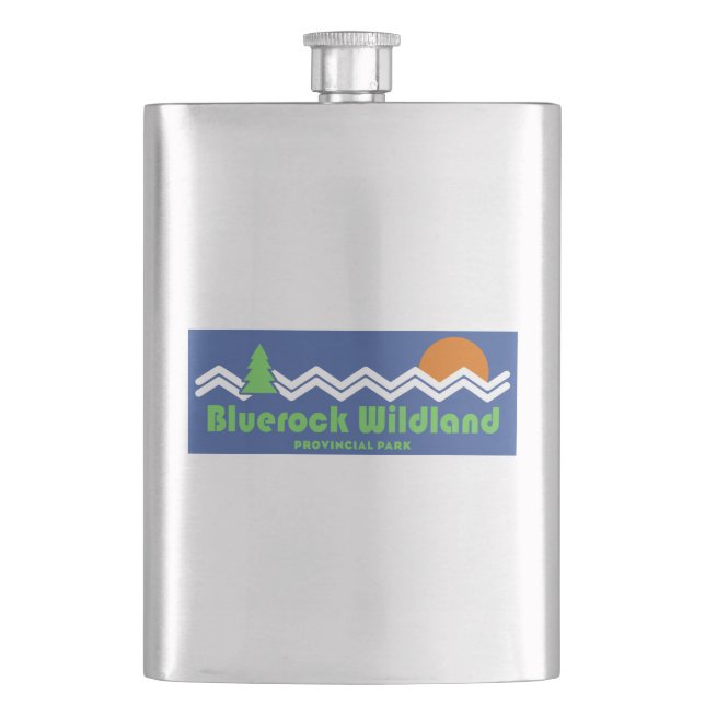 Bluerock Wildland Provincial Park Retro Flask (Front)