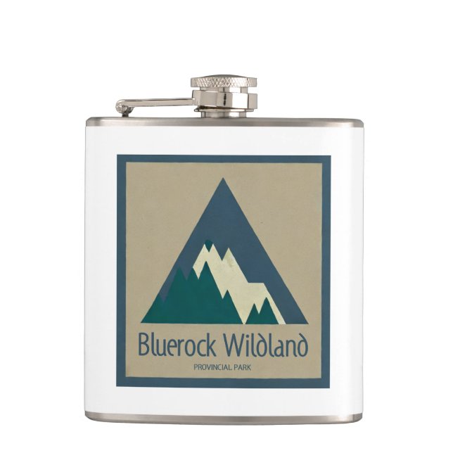 Bluerock Wildland Provincial Park Rustic Flask (Front)