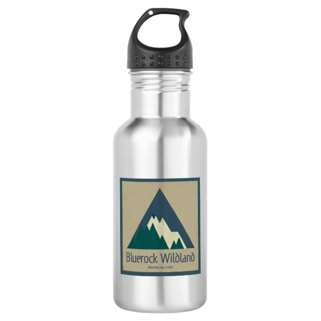 Bluerock Wildland Provincial Park Rustic Stainless Steel Water Bottle (Front)