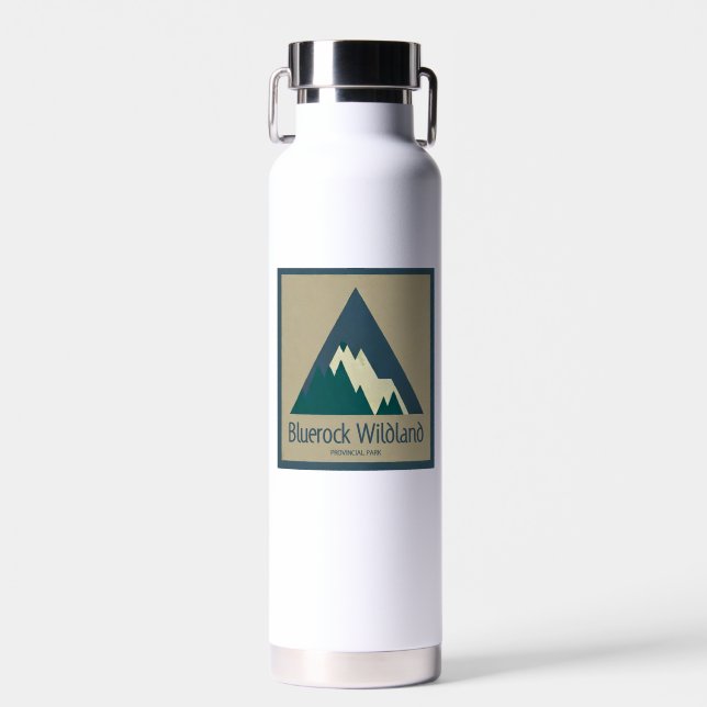 Bluerock Wildland Provincial Park Rustic Water Bottle (Front)