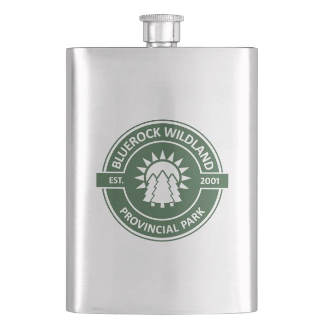 Bluerock Wildland Provincial Park Sun Trees Flask (Front)