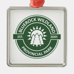 Bluerock Wildland Provincial Park Sun Trees Metal Ornament