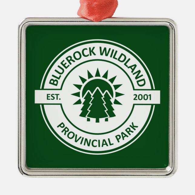 Bluerock Wildland Provincial Park Sun Trees Metal Ornament (Front)