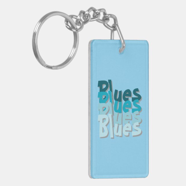 Blues Acrylic Keychain (Front Left)
