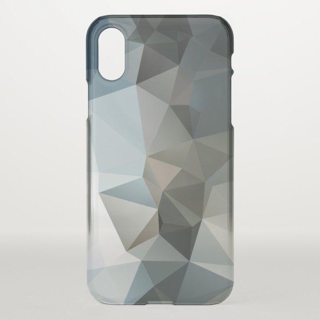 Blues and Blacks Abstract Pyramid Art Uncommon iPh iPhone Case (Back)