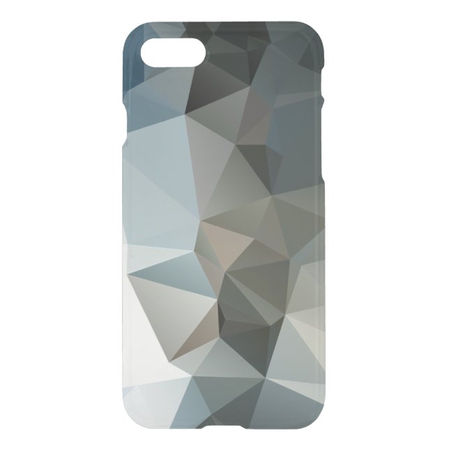 Blues and Blacks Abstract Pyramid Art Uncommon iPhone Case (Back)