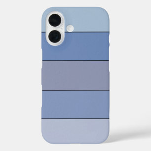 Blues And Grays Color Stripes On Watercolor Paper iPhone 16 Case