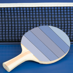 Blues And Grays Color Stripes On Watercolor Paper Ping Pong Paddle