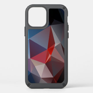 Blues and Reds Abstract Pyramid Art Speck iPhone 12 Case