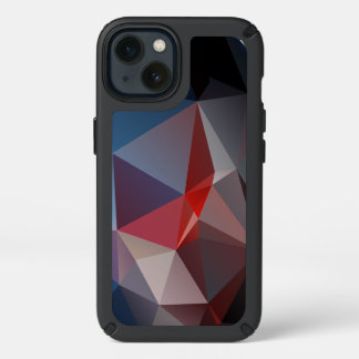 Blues and Reds Abstract Pyramid Art Speck iPhone 13 Case