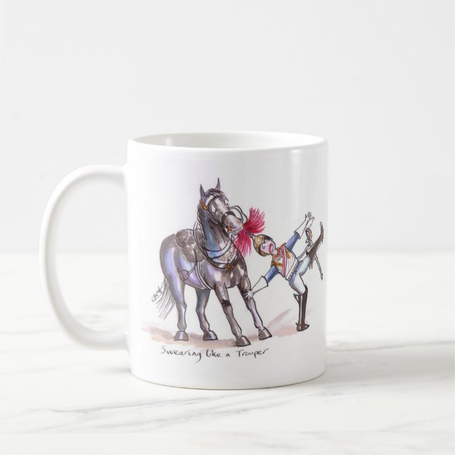 Blues and Royals funny cartoon mug (Left)