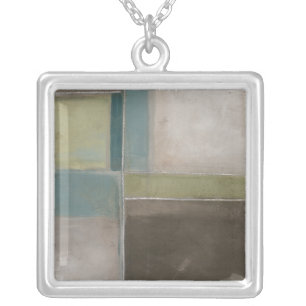 Blues at Dusk II Silver Plated Necklace