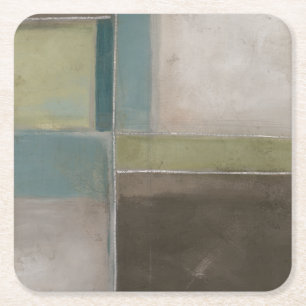 Blues at Dusk II Square Paper Coaster