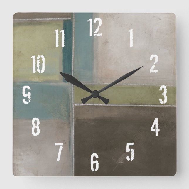 Blues at Dusk II Square Wall Clock (Front)