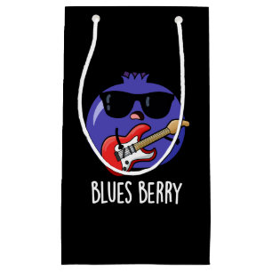 Blues Berry Funny Fruit Pun Dark BG Small Gift Bag
