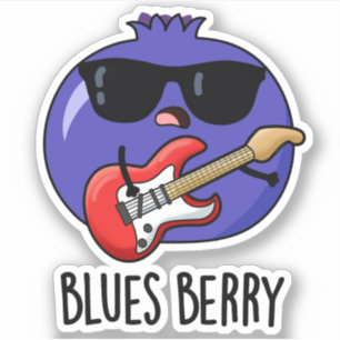 Blues Berry Funny Fruit Pun  Sticker