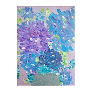 Blues Blossom Acrylic Wall Art