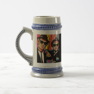 Blues Brothers Pop Art Neck Tie  Father's Day Gift Beer Stein