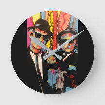Blues Brothers Retro Pop Art Wall Clock