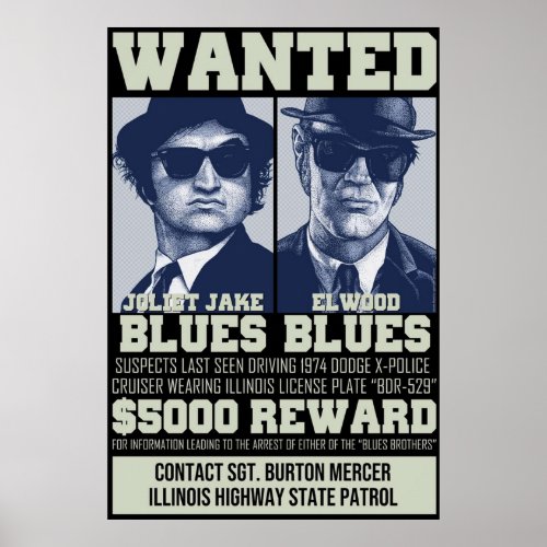 Blues Brothers  Wanted Poster