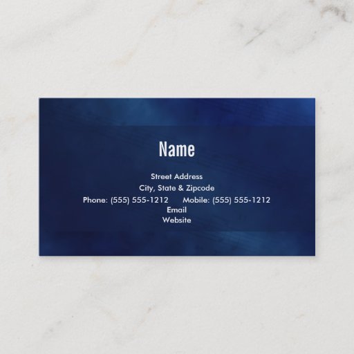 Customizable Blues Business Card