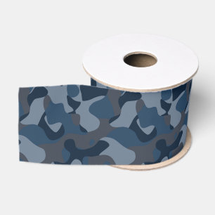 Blues Camo Grosgrain Ribbon