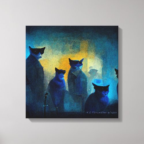 Blues Cats  Canvas Print