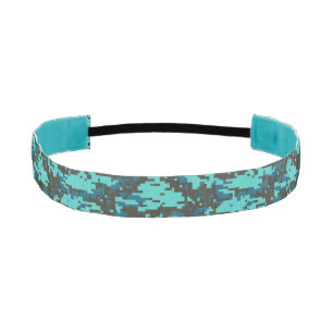 Blues Digital Camo Pattern Athletic Headband