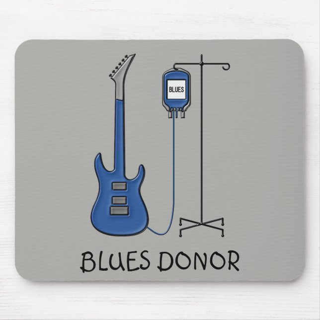 Blues Donor Guitar Mouse Pad (Front)
