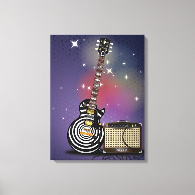 Blues Guitar Canvas Print (Front)
