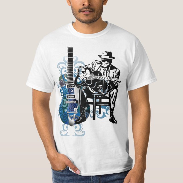blues guitar man soul music tshirt (Front)