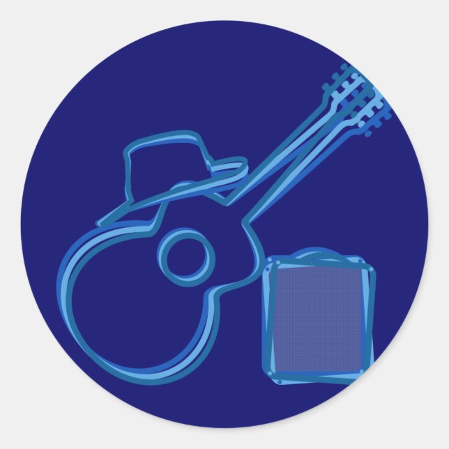 Blues Guitar Stickers (Front)