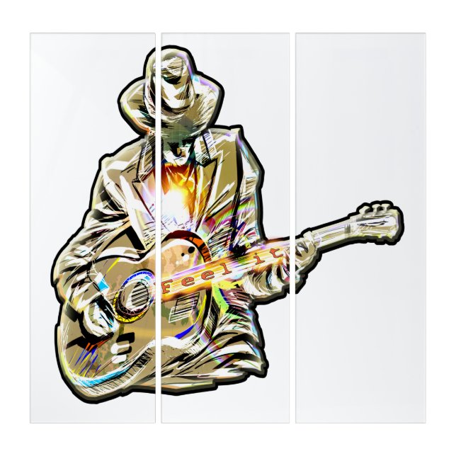 Blues Guitarist – Feel the Music Art (Front)