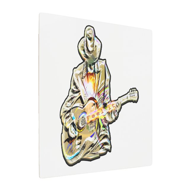 Blues Guitarist – Feel the Music Art (Angled)