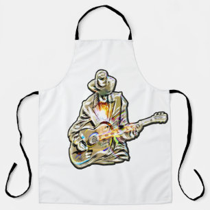 Blues Guitarist – Feel the Music Art Apron