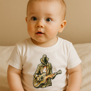 Blues Guitarist – Feel the Music Art Baby T-Shirt