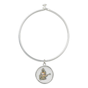 Blues Guitarist – Feel the Music Art Bangle Bracelet