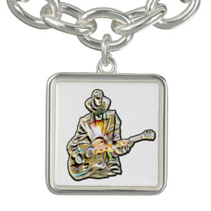 Blues Guitarist – Feel the Music Art Bracelet
