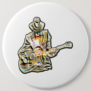 Blues Guitarist – Feel the Music Art Button