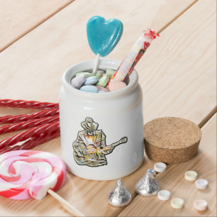 Blues Guitarist – Feel the Music Art Candy Jar
