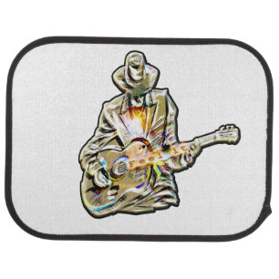 Blues Guitarist – Feel the Music Art Car Floor Mat